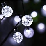 ZOUTOG Battery Operated String Lights, 33ft 60 Crystal Balls Outdoor String Lights with Remote Contr