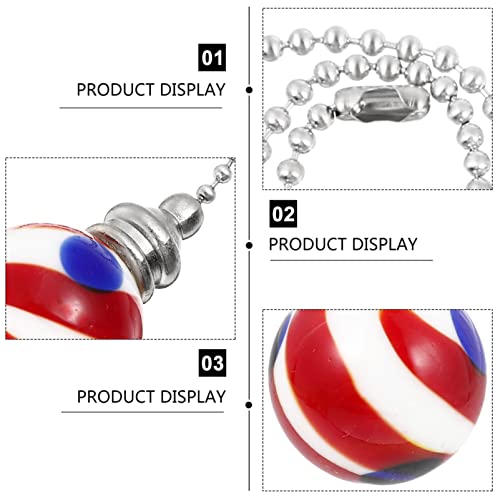 Image of OSALADI Ceiling Fan Pull Chains Ball Pull Chain Extender Fan Light Light Fixture Pendant Hanging Ornament for Ceiling Lamp