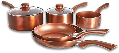 Cermalon 5-Piece Ceramic Set, Aluminium, Copper, 46 x 29 x 13 cm