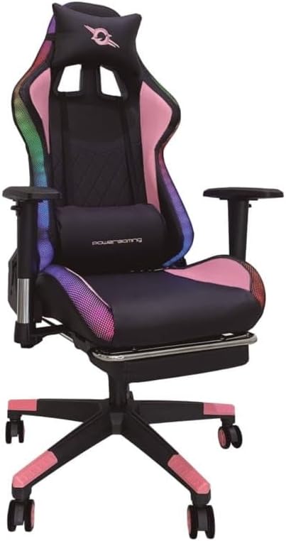 Powergaming LED RGB V2 Chairs with Footrest Pink