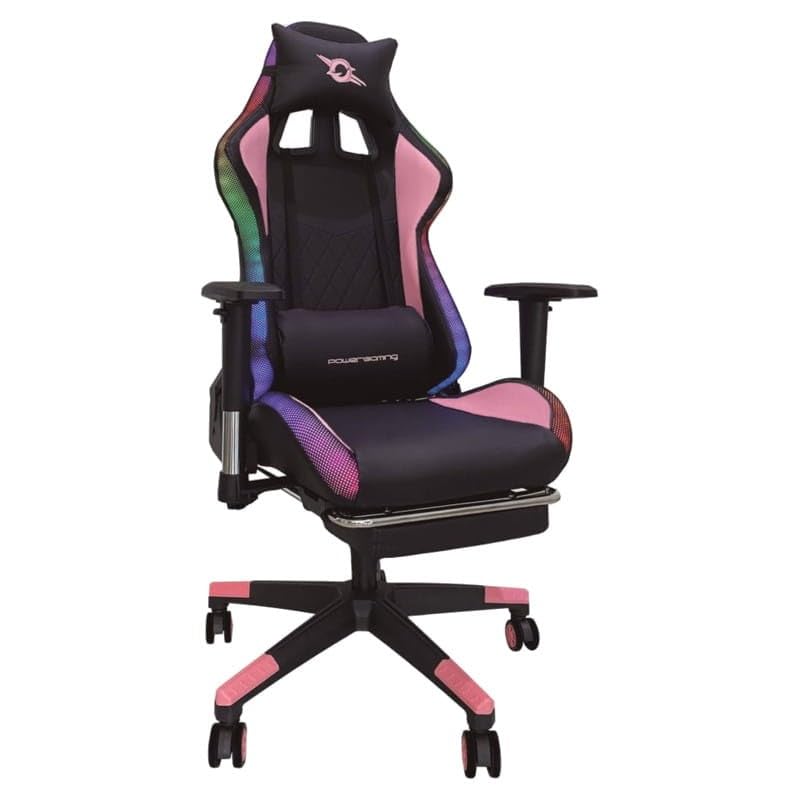 Chaise LED RGB V2 Rose Powergaming Fauteuil Gamer Ergonomique inclinable