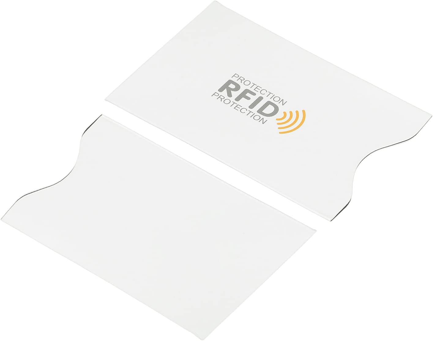 YOKIVE 10 Pcs RFID Blocking Sleeves, Credit Card Protector Sleeve Slim | Scratch Resistant, Great for Business Cards, ID Cards (White, 3.46x2.32-Inch)