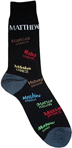 Evolution Avenue Matthew Name Socks(How to say Matthew in 8 different languages) Unique Fashion