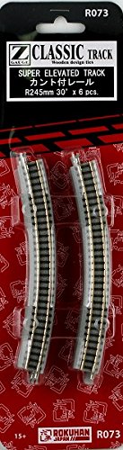 Rokuhan R073 Voies Courbes Inclines pour Maquettes Ferroviaires Z