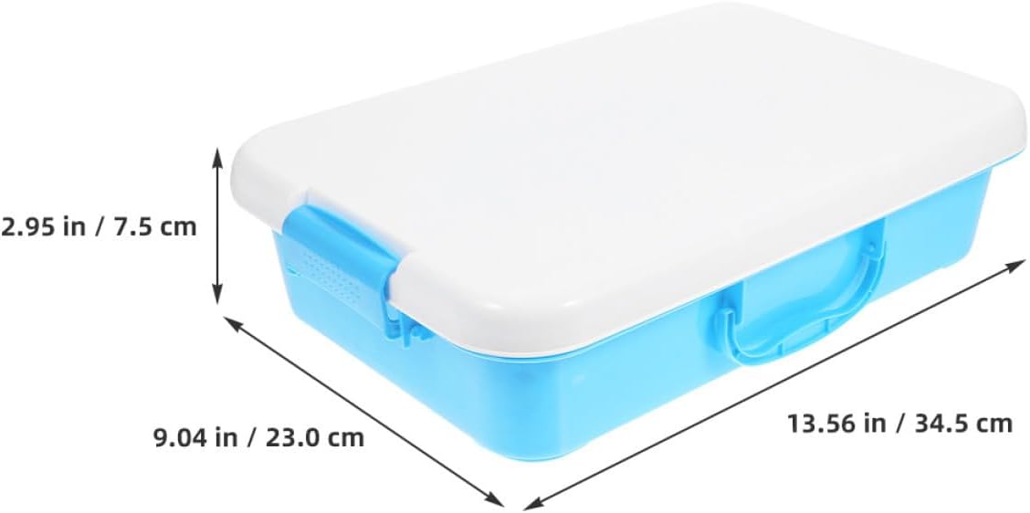 PRETYZOOM Portable Sand Tray with Lid Handheld Sandbox Storage Box for Material Ample Storage Space for Outdoor and Indoor for Ages and Up image 2