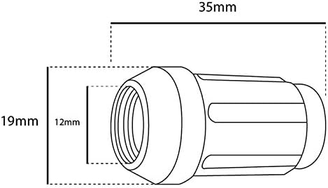 UPGR8 S-Series 20 Pieces Steel Closed Ended Wheel Lug Nuts with Key (M12 X 1.25MM, Gum Metal)