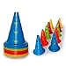 URAKN SPORTS 2" 9" 12" Inch Plastic Multicolored Cones 6 10 12 50 Pack Set - Perfect for Soccer, Football, Basketball Coaching, Agility Drill Training Field Marker. Traffic Cones (12 inch with Holes)