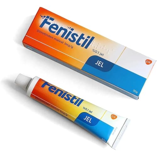 Fenistil Gel 30g Insect Bites - Skin Allergies Sunburn and Dermatitis Itch Treatment Fast-Acting Topical Antihistamine Gel for Itchy Irritated or Inflamed Skin