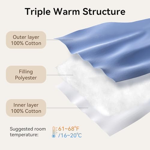 Image of Baby Transition Sleep Sack 9-12 Months 100% Cotton Warm Thick Transition Swaddles for Newborns Infant Long Sleeve Sleep Sack with Feet Baby Wearable Blanket 2-Way Zipper Easy Diaper Changes