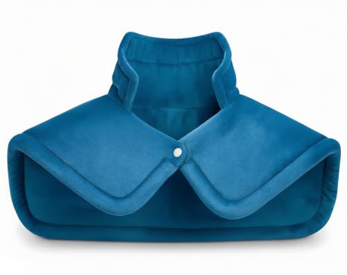 Heating Pad for Neck Shoulders Back, Weighted Heat Pads, Electric Neck Heated Wrap 6 Heat Settings 4 Auto Timer, Anniversary Birthday Gifts for Women Mom Men Dad, Blue
