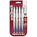 uni-ball® Vision™ Elite™ Liquid Ink Rollerball Pen, Bold Point, 0.8 mm, Silver Barrels, Blue/Black Ink