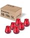 Produktbild Sovie CANDLES Glaswindlicht Flairlight ROT 6er Set  Edle Kerzen im Glas  ca. 6070 Std Brenndauer  Elegante Deko für Zuhause & Feste - Kerzen Deko Innen & Außen