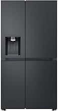 LG GSLE91EVAC Side by Side Kühlschrank, Klasse C, 628 L, Multi-Door Kühlschrank mit Gefrierfach, Eis-, Crushed Ice- Wasserspender mit UVnano, Total NoFrost, Smart Inverter Kompressor, Wi-Fi