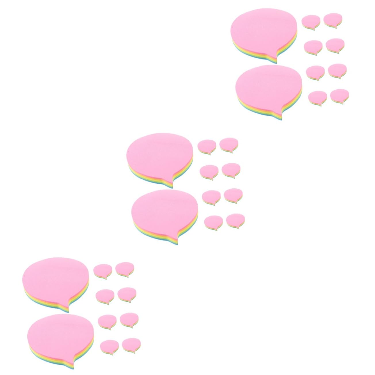 Uonlytech 3 Pièces Notes Adhésifs Colorés Lot de Feuillets Auto Adhésifs Pratiques pour Maison Design Élégant et Fort