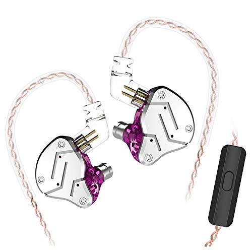 KINBOOFI KZ ZSN HiFi in Ear Earphone, KZ Headphone High Resolution Dual Drivers 1BA 1DD in Ear Earbuds with HD Microphone Remote Line Contro