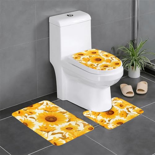 Tapis de sol antidérapant orange 61x40,6cm lot de 3 tapis flanelle imprimé - 2