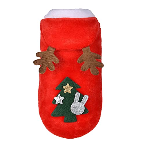 Fantasia de Natal para cães | Lindo casaco de natal para cachorro de alce | Moletom com capuz de alg