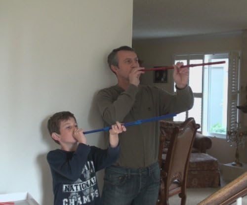 Office Ninja Blowguns Game with Soft Ammo and a Target Plus Extra Ammo Refill: Super Fun, Addictive Blowgun Competition Game for Two People or a Group Indoor