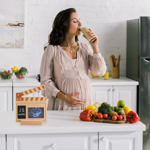 ikasus Keepsake Recém-nascido Milestone Display Stand Ornamento Suporte de Foto Comemorativa Moderna