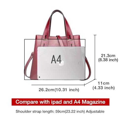 Bolso bandolera de cuero genuino para mujer miniatura 5