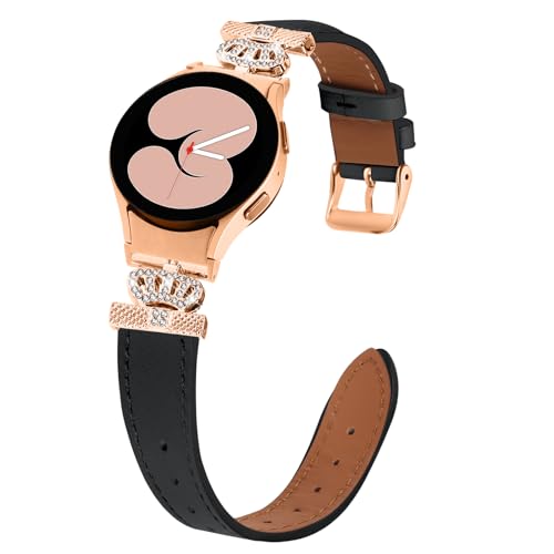 Watch Strap Compatible With Galaxy watch 4/Galaxy watch 5 40mm 44mm Genuine Leather Adjustable Strap For Galaxy Watch 4 Classic 42mm 46mm/Watch 5 Pro 45mm4