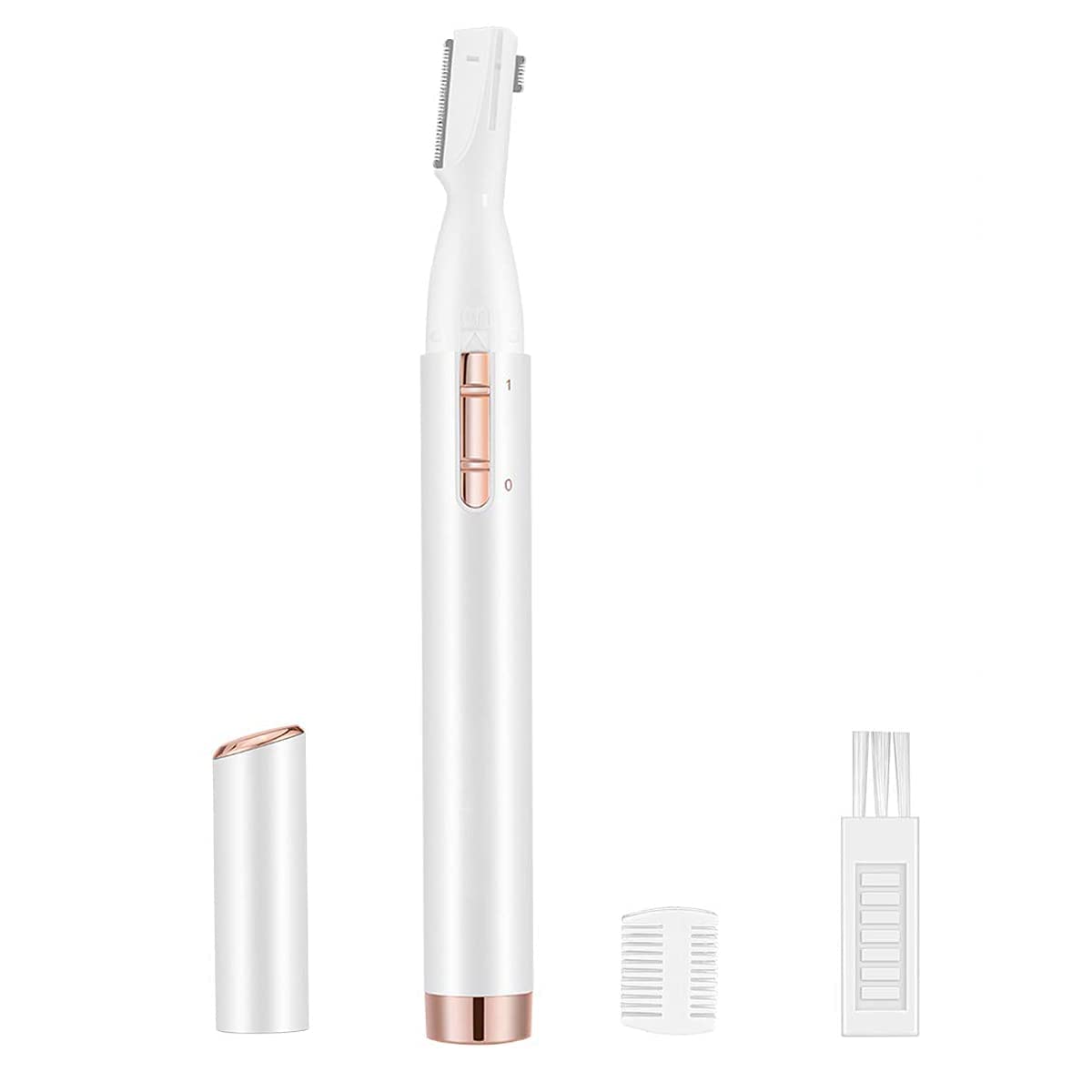 ZEXELLER Eyebrow Trimmer Facial Hair Trimmer for Women Electric Eyebrow Trimmer Epilator for Man Women (Pink)