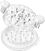 Chicken Shredder Large Chicken Breast Shredder Tool Twist with Brush&Fork, Visible Meat Shredder Machine, Strong Anti-Slip Strip, Ergonomic BPA Free Suitable for Pork Beef Chicken (milky white)