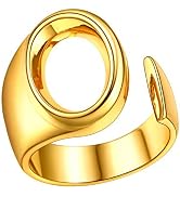 [FindChic] 指輪 レディース イニシャルA~Z リング メンズ 18金 ゴールド フリーサイズ 調整可能 開口リング 真鍮製 金属アレルギー対応 太め おしゃれ 男女兼用 カコイイ ア...