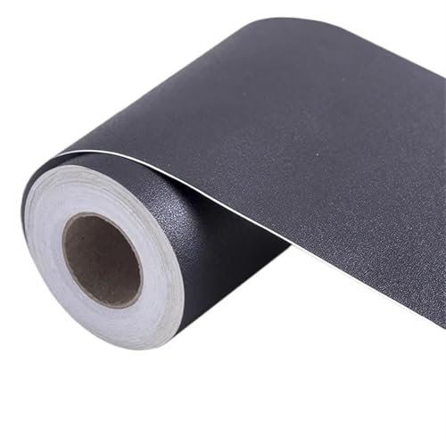 ȔSǎA Self Adhesive PVC Wallpaper Waistline 5M Multicolor Multiple Sizes(Black,15CM Height)
