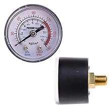 2 Pack Air Compressor Pneumatic Hydraulic Fluid Pressure Gauge 0-12Bar 0-180PSI 1/8" NPT Thread Diameter Compressor Gauge