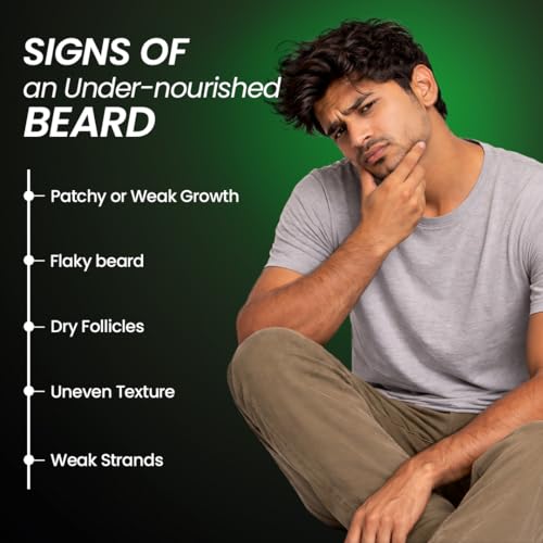 Image of Sheopals Beard Growth 60 Capsules - Ayurvedic Blend with Amla Bhringraj, Methi, Kalonji & Harad - Supports Stronger, Fuller & Thicker Beard Growth | Solves Uneven & Patchy Beard