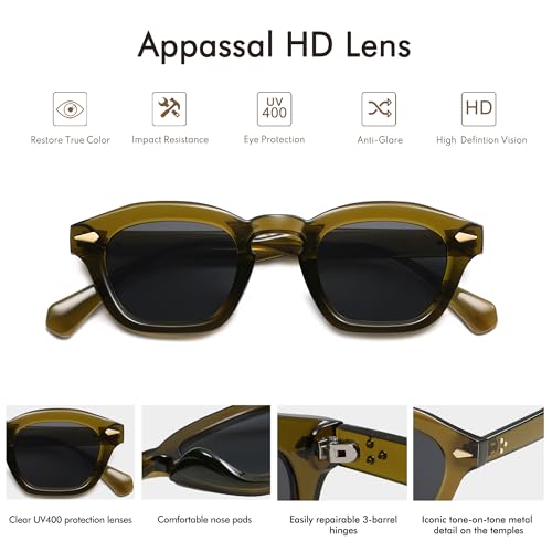 Small Retro Square Sunglasses for Women Mens Rectangle Sunnies AP3680