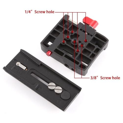 Image of BKN Metal Alloy Universal Quick Release Camera Adapter Mount System - Compatible with DSLR Tripods Benro, Manfrotto & Other Professional Tripods - Includes Slide Plate with 1 /4 inch and 3 /8 inch Screws