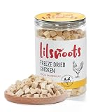 LILSNOOTS Freeze Dried Chicken Treats for Dogs Cats Single Ingredient Raw Chicken Breast Cube Pet Food Training Treats High Protein Low Fat Weight Control Grain&Gluten&Rawhide Free No Additives 5.6oz