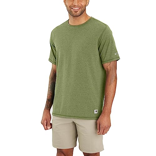 Carhartt Men's LWD Relaxed Fit Short-Sleeve T-Shirt, Chive Heather, Small by Carhartt - Used condition - Image 2
