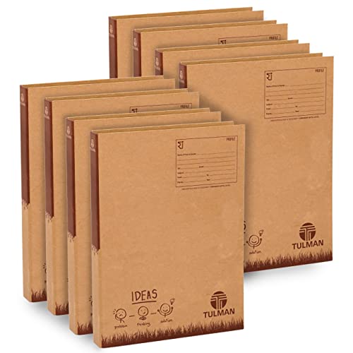 Image of TULMAN D Ring Binder Office File for A4 & Legal Size Documents & Certificate Holder - 38x3x26 CM -Khakhi Pack of 8