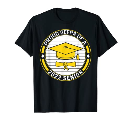 Proud Geepa Of A 2022 Senior School Graduation Family T-Shirt