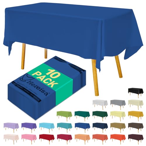 Hereisa Plastic Tablecloths 5 Pack 10 Pack Rectangle