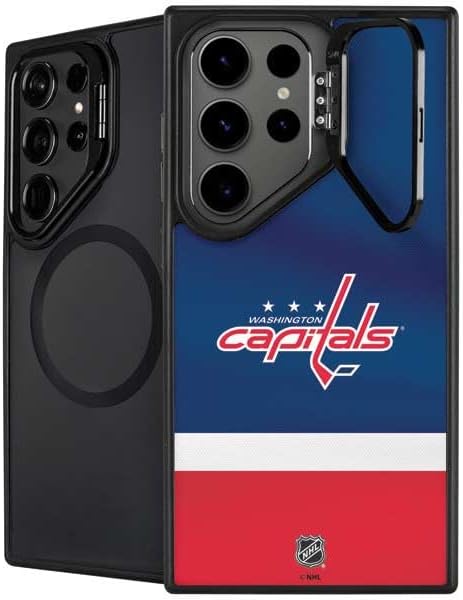 Skinit Kickstand Phone Case Compatible with Galaxy S25 Ultra - Officially Licensed NHL Washington Capitals Black Text Design