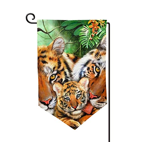 Drapeau de jardin imprimé jungle double face résistant aux UV