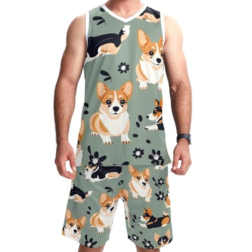 Combinaison de basket-ball homme vêtement sport ado Corgi 5XL