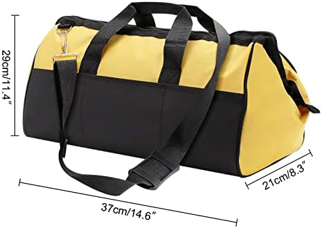 AllRight 16-Inch Tool Bag Heavy Duty Multi Tool Bag Organiser Technician Bag with Adjustable Shoulder Strap for Office Workshop Daily Use