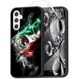 ACWDMKH for Samsung Galaxy S25 FE Case with Screen Protector Slim Soft TPU Silicone Shockproof Drop Protection,Scratch-Resistant,Wireless Charging,Heavy Duty Cute Cover,﻿Mexican Flag Eagle