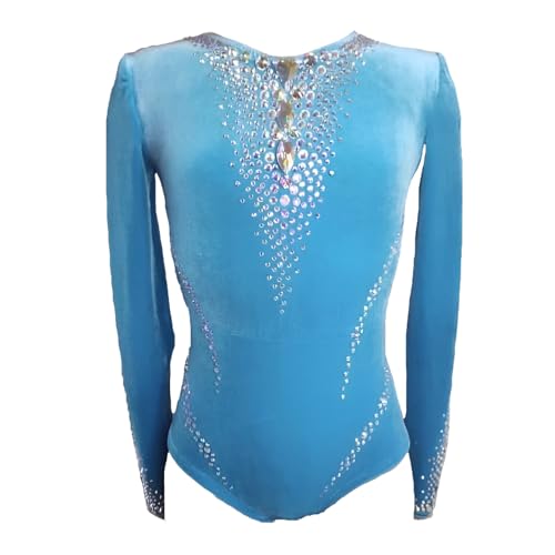 Youth's Rhythmic Gymnastics Leotards for Performance Long Sleeves Breathable Flexible Gymnastics Suit