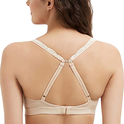 Wacoal Women's Embrace Lace Soft Cup Bra, Natural Tan/Ivory, 38A/Dd #TOP2