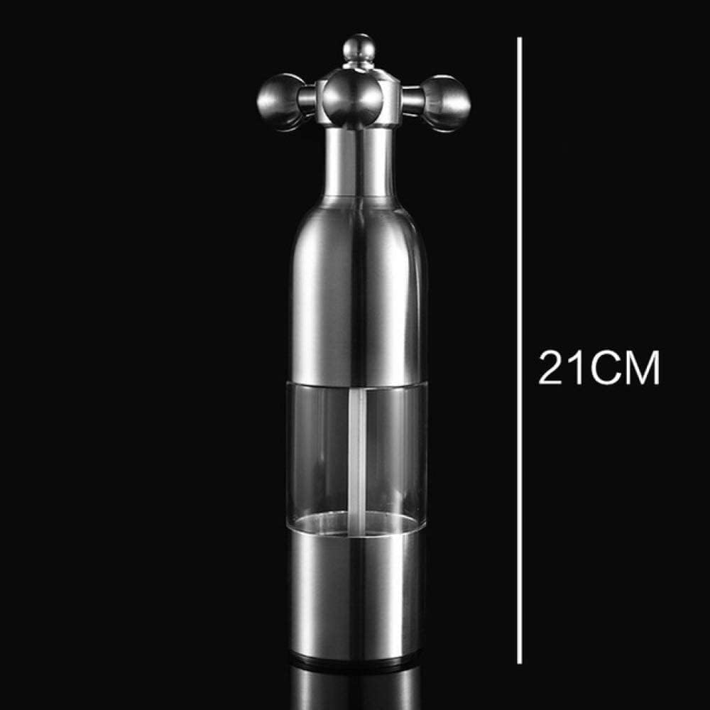Pfeffermühlen-Set aus Edelstahl – verstellbare Salz- und Pfeffermühle mit Wasserhahn-Design – stilvolles silbernes Küchenzubehör für Hobbyköche