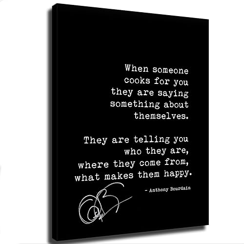 Anthony Bourdain Quotes Canvas Wall Art 8x12 Framed/Unframed