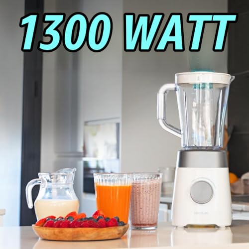 Cecotec Blender met kruik 1,5 l Black Titanium 1300 Max W. 1300 W maximaal vermogen, 20.000 omw/min, 4 messen van titanium, kan 1,5 l, 2 snelheden, pulse-functie, eenvoudig versnipperen van ijs - Afbeelding 2