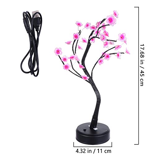 Lampe de nuit LED fleur décorative de chevet USB et pile