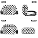 AMZFROG Small Checkered Crossbody Bag for Women Cute Purses Trendy Shoulder Handbags Wide Strap Black White Check